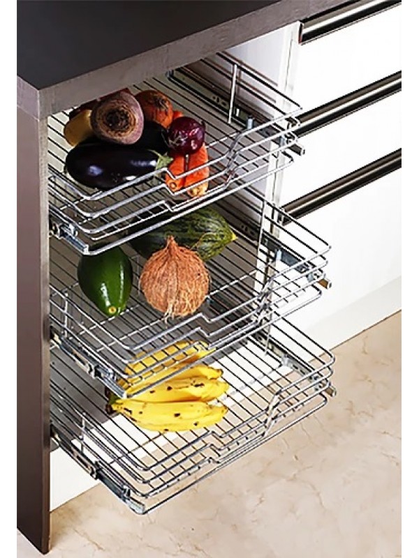 Gaveta Fruteira Deslizante 57cm Módulo 60cm Cromada Jomer 8354
